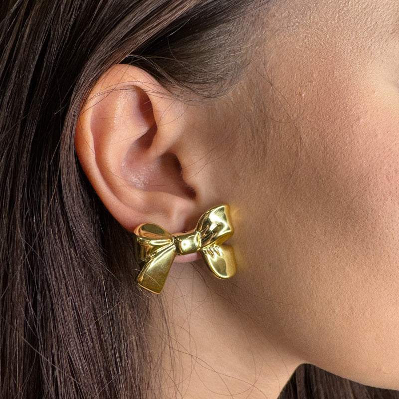 Palestro Milano Orecchini Fiocchetti gold lisci