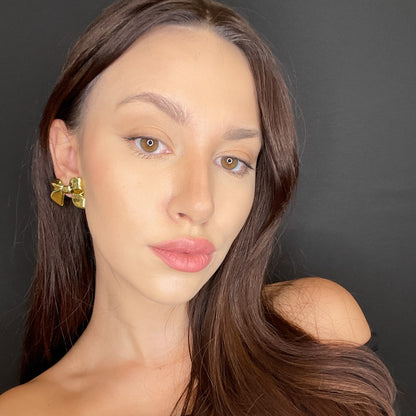 Palestro Milano Orecchini Fiocchetti gold lisci