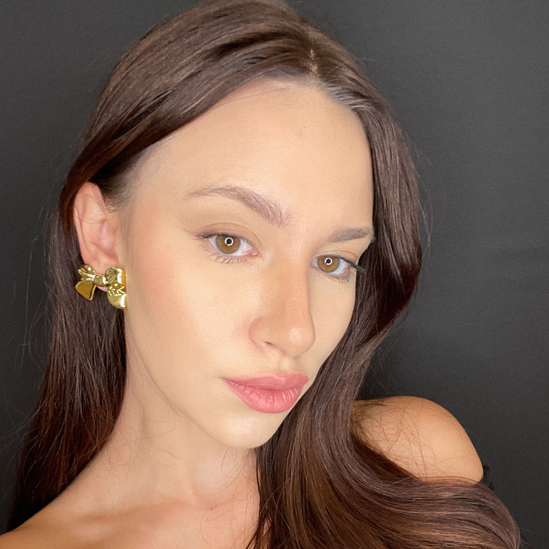 Palestro Milano Orecchini Fiocchetti gold lisci