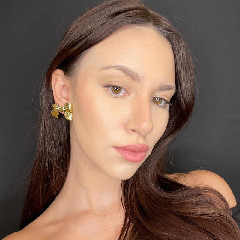 Palestro Milano Orecchini Fiocchetti gold lisci