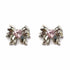 Palestro Milano Orecchini Fiocchetti silver con cuore pink