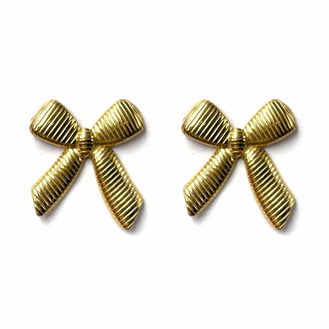 Palestro Milano Orecchini Fiocchetti Zigrinati Gold