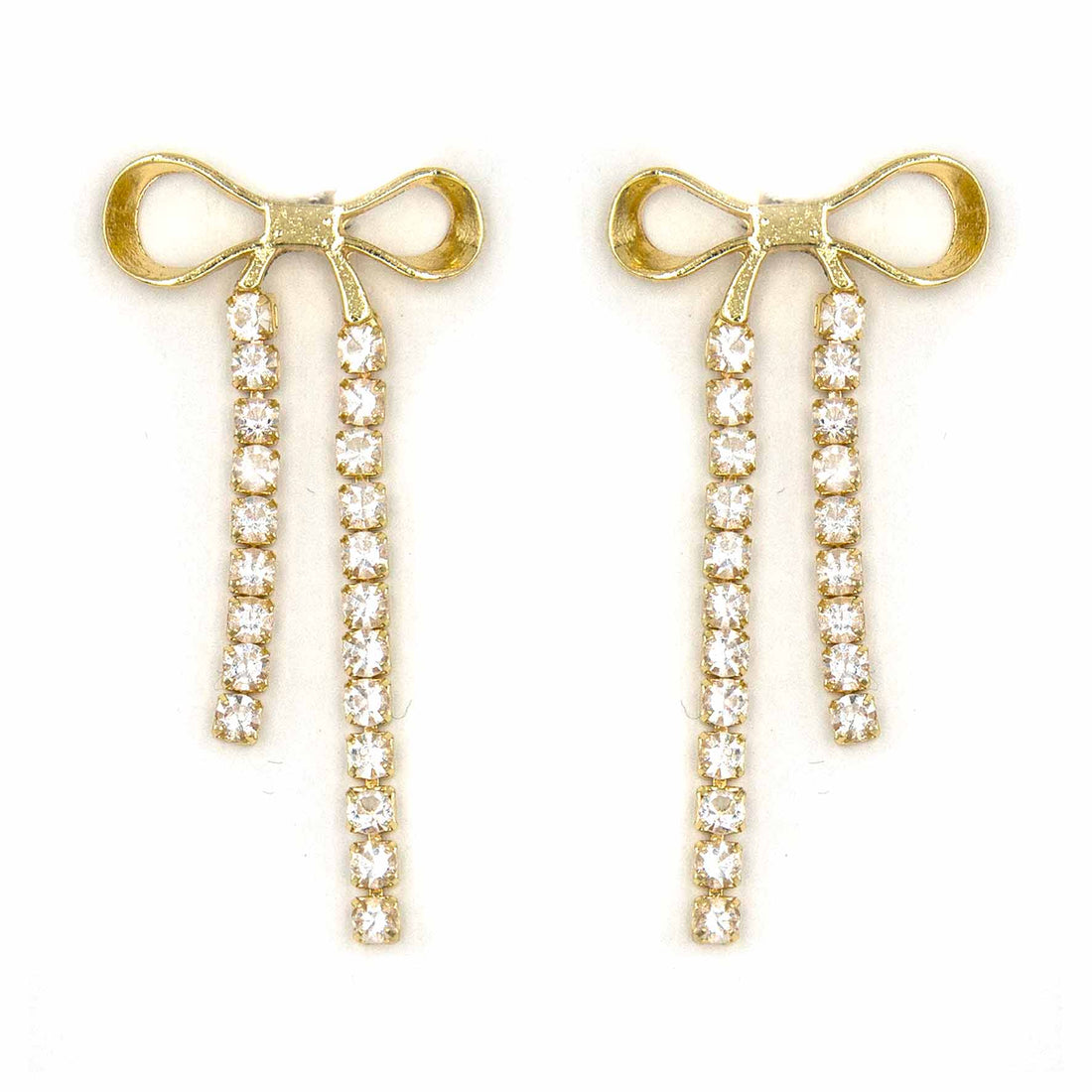 Palestro Milano Orecchini Fiocchettini Gold con zirconi