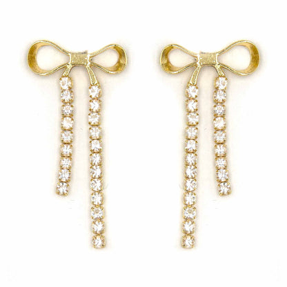 Palestro Milano Orecchini Fiocchettini Gold con zirconi