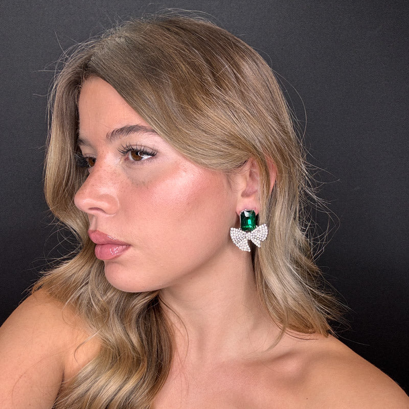 Palestro Milano Orecchini Fiocchetto con Pietra di Cristallo