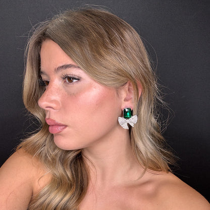 Palestro Milano Orecchini Fiocchetto con Pietra di Cristallo