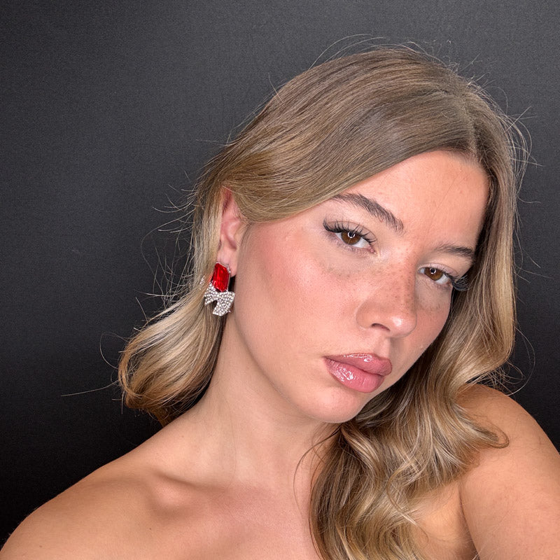 Palestro Milano Orecchini Fiocchetto con Pietra di Cristallo