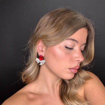 Palestro Milano Orecchini Fiocchetto con Pietra di Cristallo