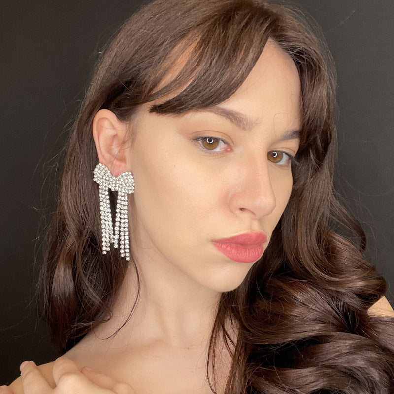 Palestro Milano Orecchini Fiocchetto di Zirconi