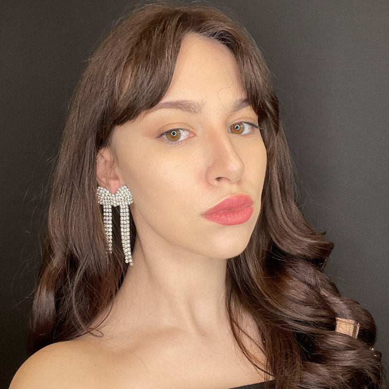 Palestro Milano Orecchini Fiocchetto di Zirconi