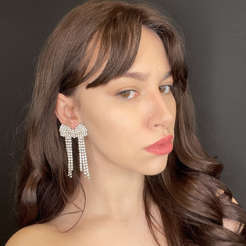 Palestro Milano Orecchini Fiocchetto di Zirconi