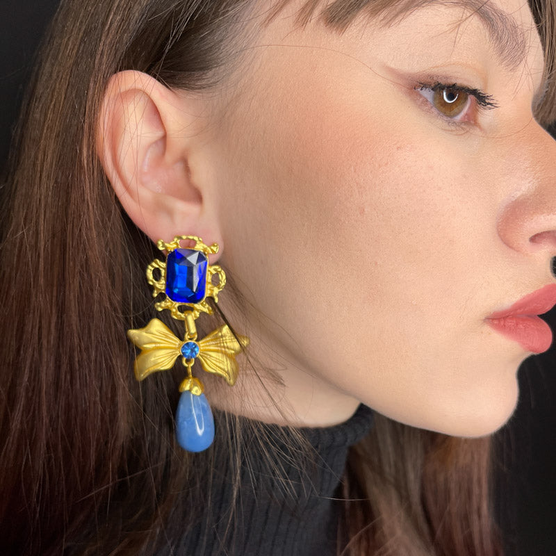 Palestro Milano Orecchini Fiocchi Big Azzurri