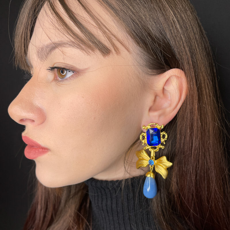 Palestro Milano Orecchini Fiocchi Big Azzurri