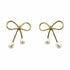 Palestro Milano Orecchini Fiocchi gold con perlina
