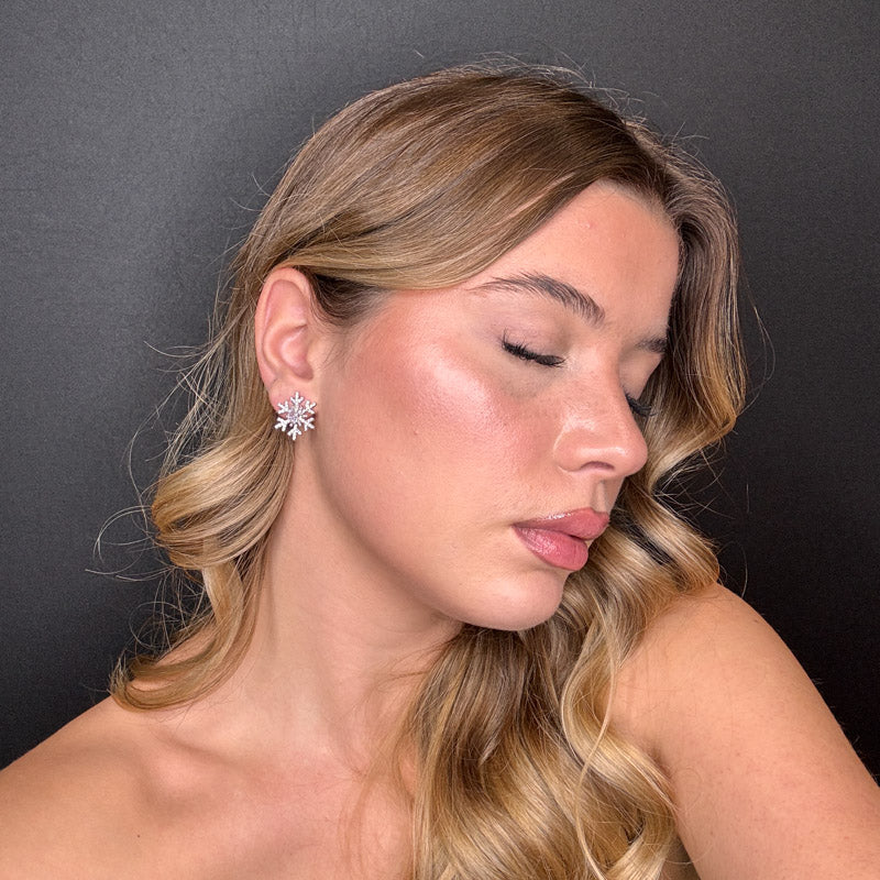 Palestro Milano Orecchini Fiocco di neve brillante