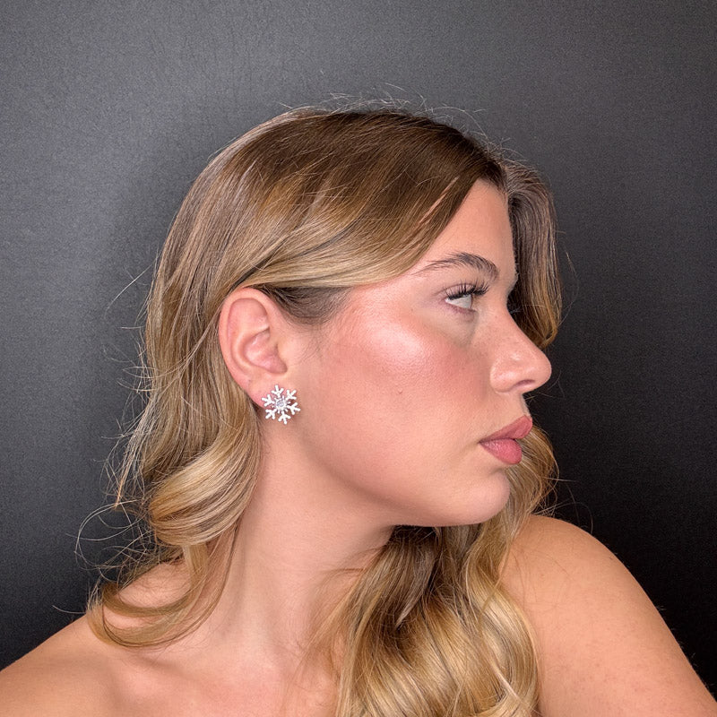 Palestro Milano Orecchini Fiocco di neve brillante
