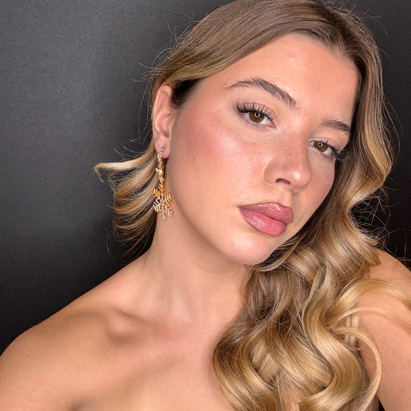 Palestro Milano Orecchini Fiocco di neve e fiocchetto pendente