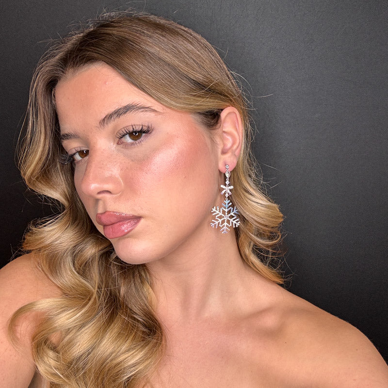 Palestro Milano Orecchini Fiocco di neve e fiocchetto pendente