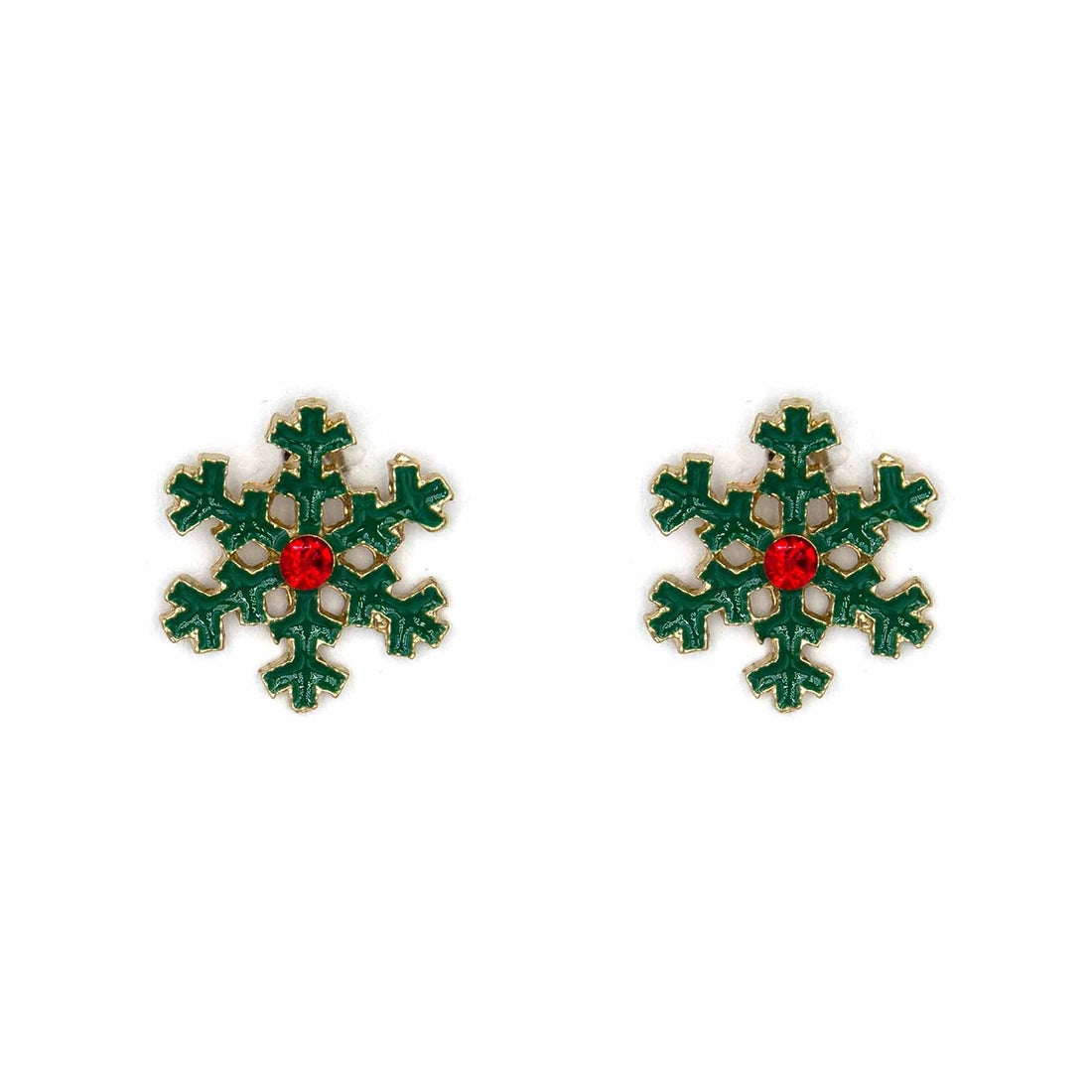 Palestro Milano Orecchini Fiocco di neve Green