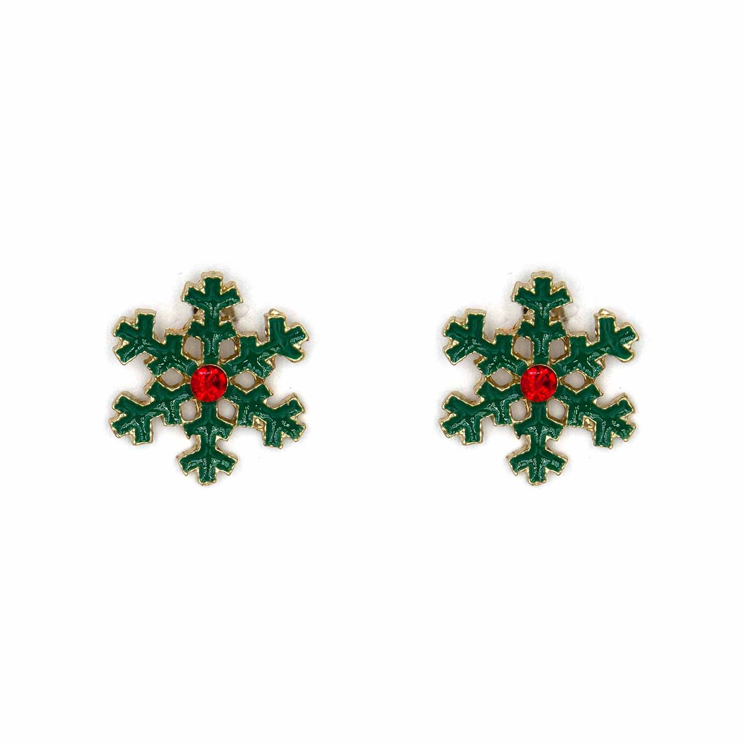 Palestro Milano Orecchini Fiocco di neve Green