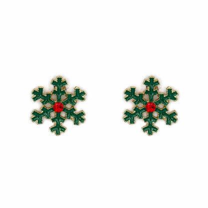 Palestro Milano Orecchini Fiocco di neve Green