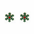 Palestro Milano Orecchini Fiocco di neve Green