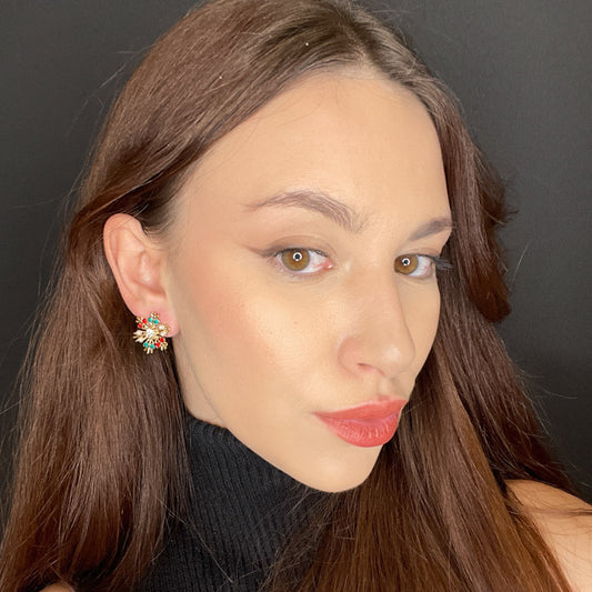 Palestro Milano Orecchini Fiocco di Neve Pietre & Perline