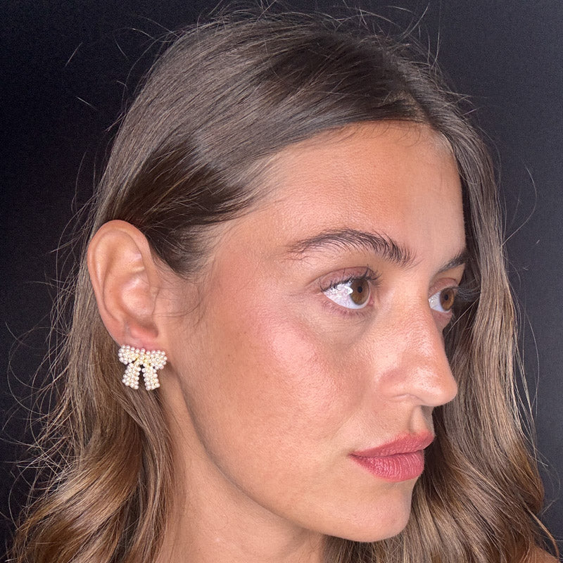 Palestro Milano Orecchini Fiocco di Perline