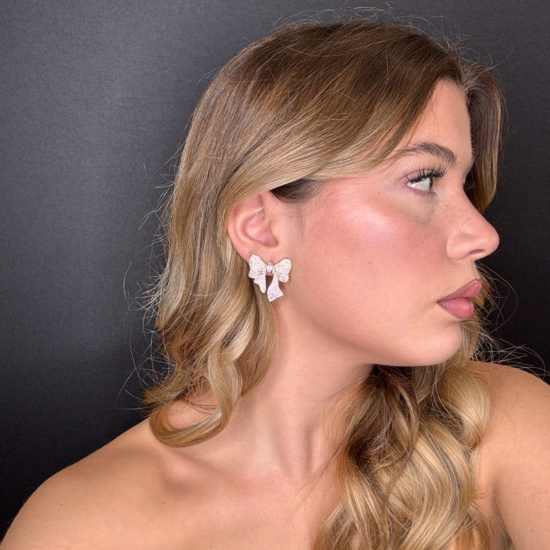 Palestro Milano Orecchini Fiocco di Zirconi