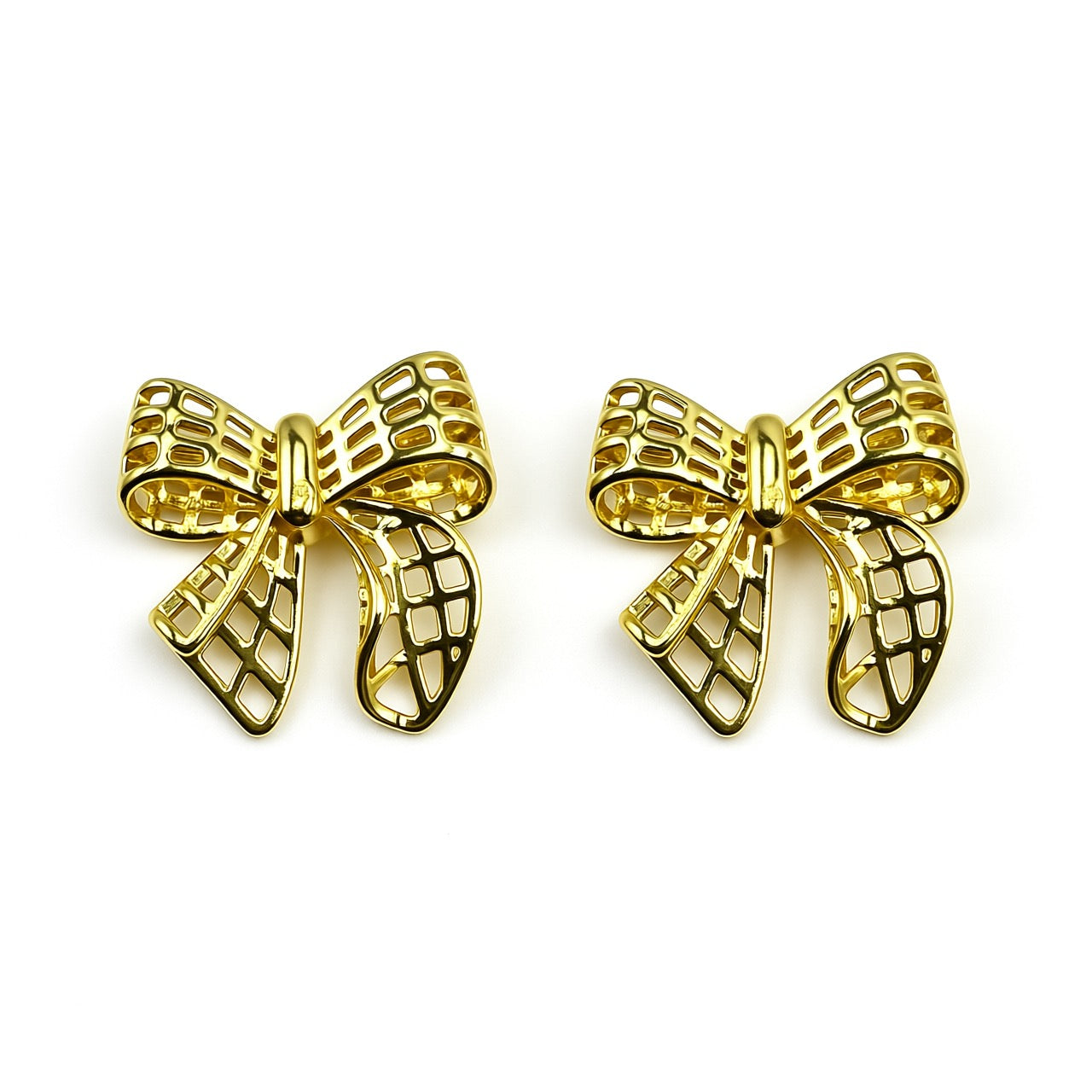 Palestro Milano Orecchini Fiocco ricamato d'Oro