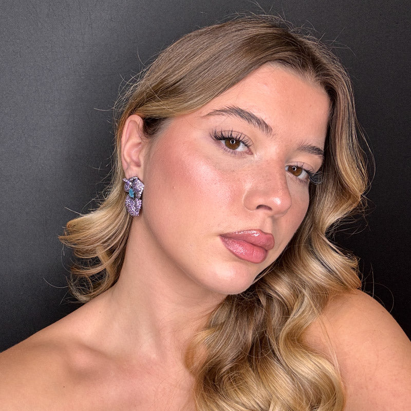 Palestro Milano Orecchini Fiore Misterioso di Pavè