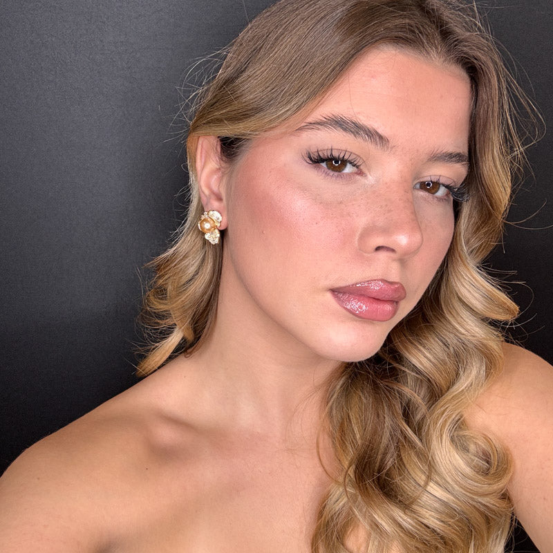 Palestro Milano Orecchini Fiorellini con perla big