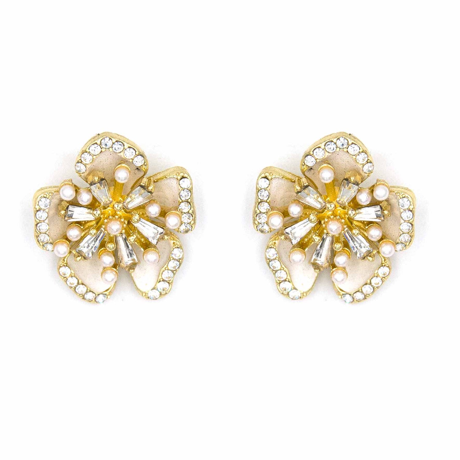 Palestro Milano Orecchini Fiorellini con perline