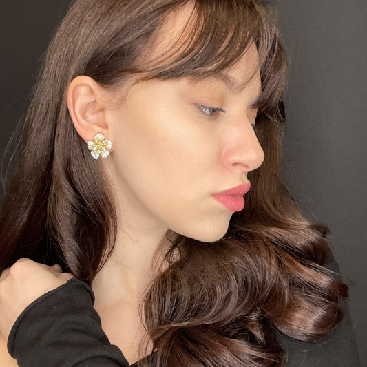 Palestro Milano Orecchini Fiorellini con perline