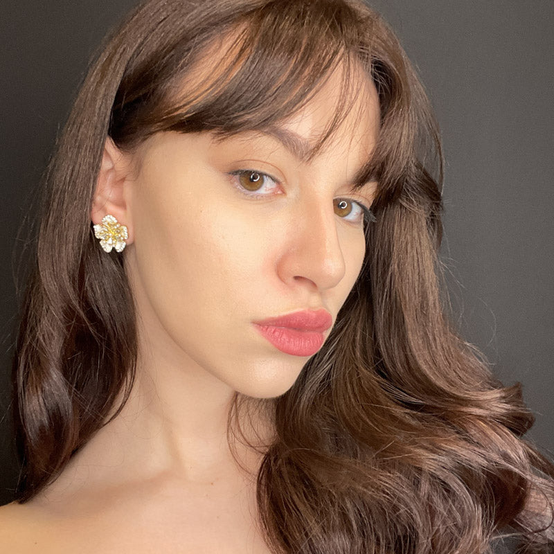 Palestro Milano Orecchini Fiorellini con perline