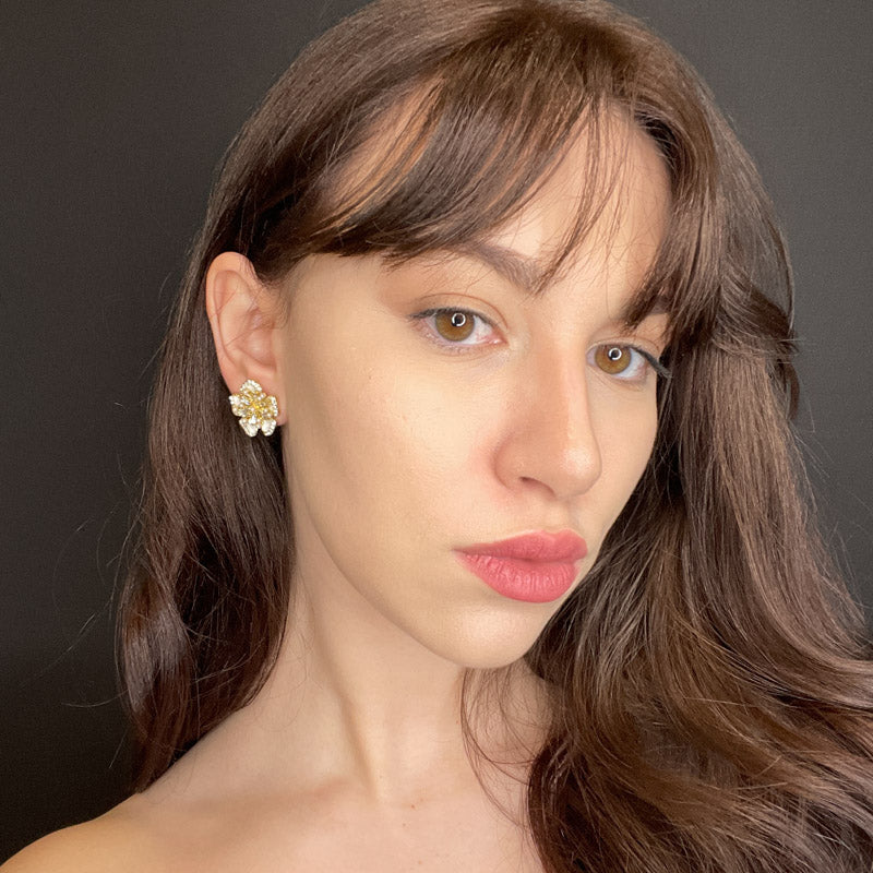 Palestro Milano Orecchini Fiorellini con perline