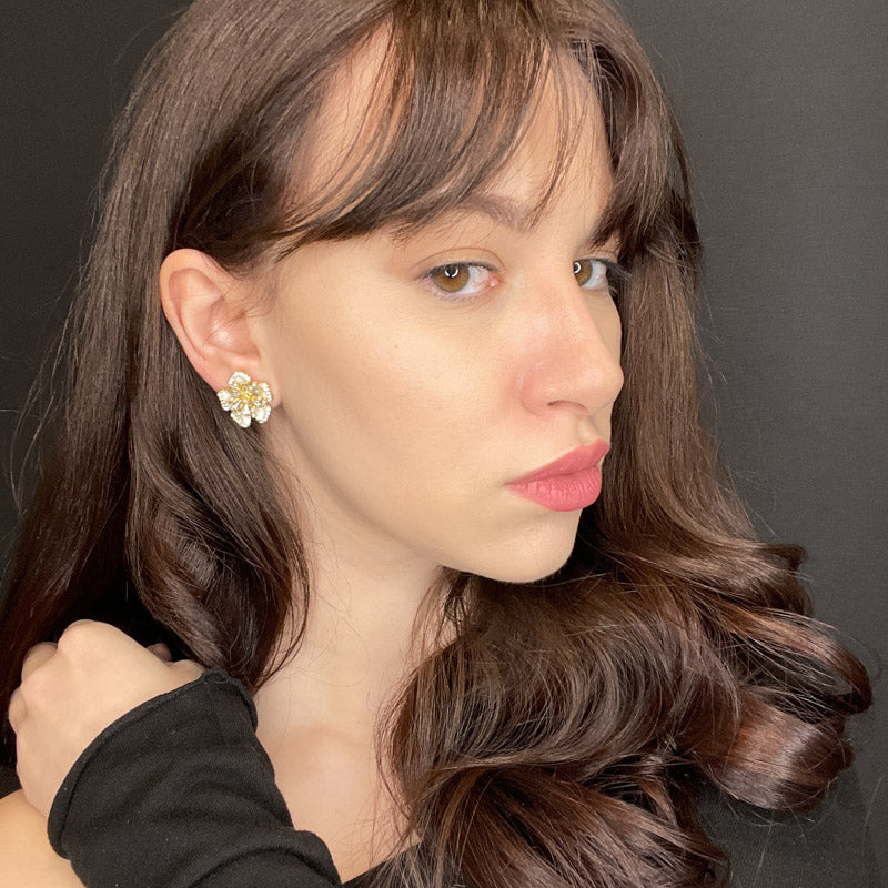 Palestro Milano Orecchini Fiorellini con perline