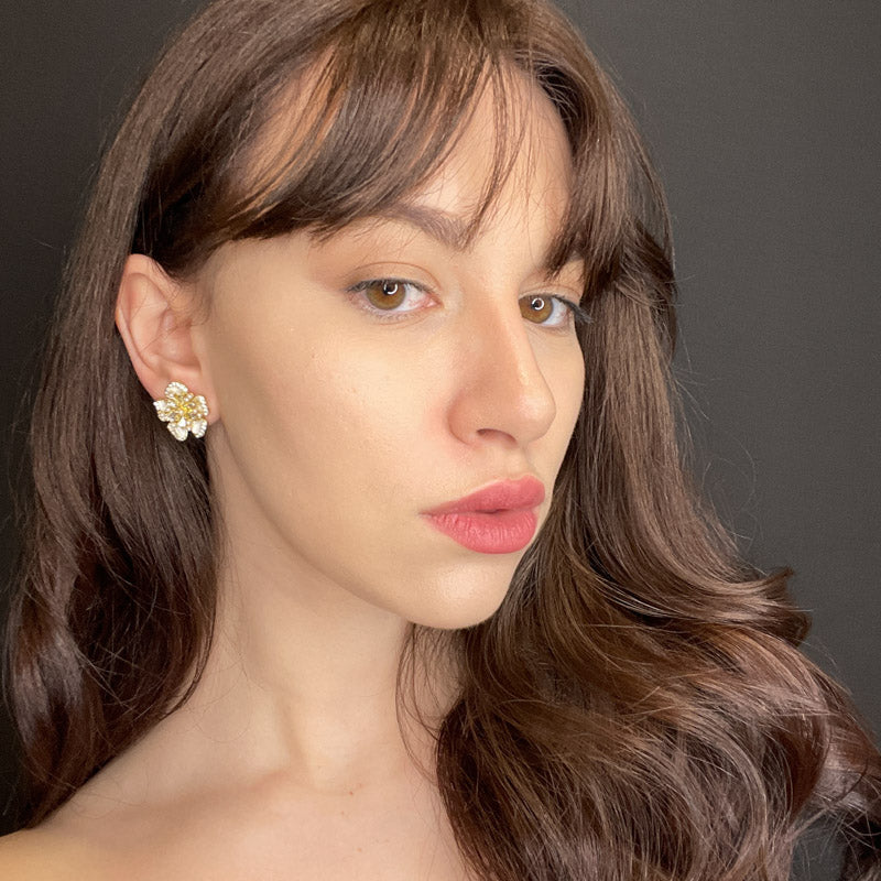 Palestro Milano Orecchini Fiorellini con perline