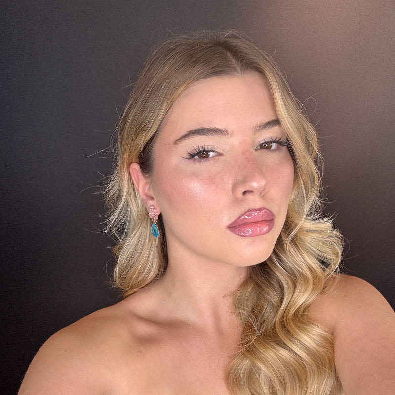 Palestro Milano Orecchini Fiorellino di Gemme Colorate