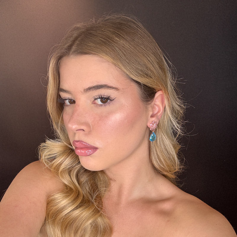 Palestro Milano Orecchini Fiorellino di Gemme Colorate