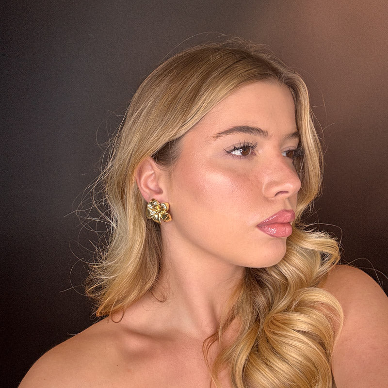 Palestro Milano Orecchini Fiori Dorati