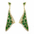 Palestro Milano Orecchini Foglie di pavè gold/verde