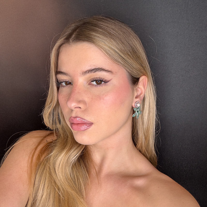 Palestro Milano Orecchini Fogliolina di pavè