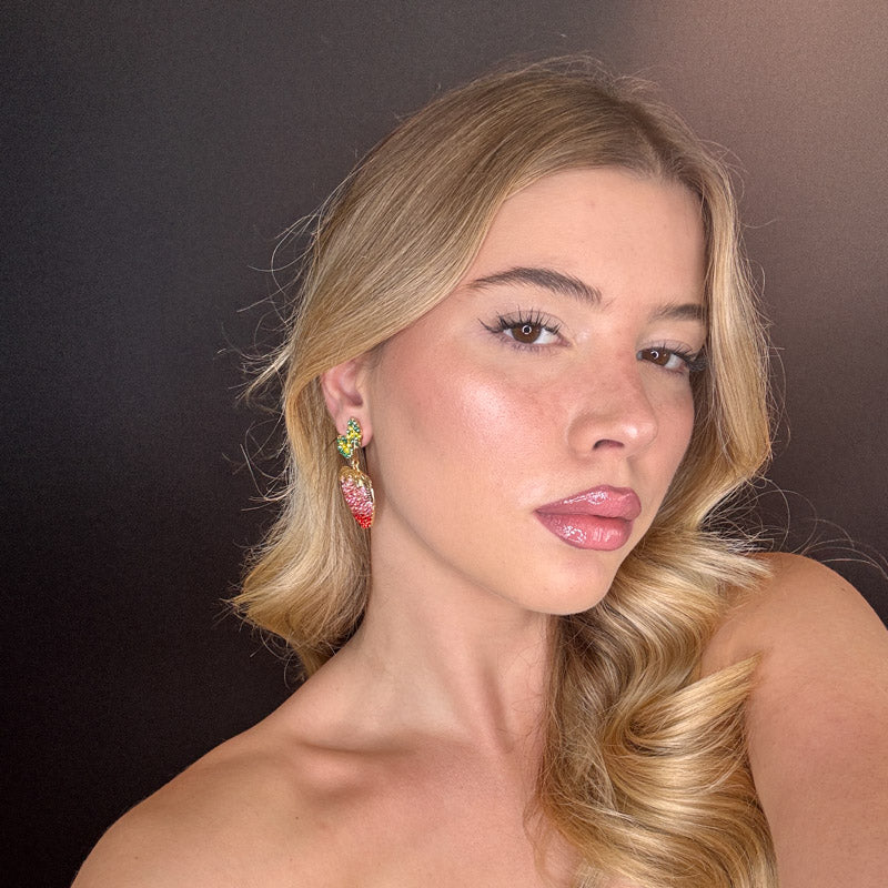 Palestro Milano Orecchini Fragole di bosco di zirconi