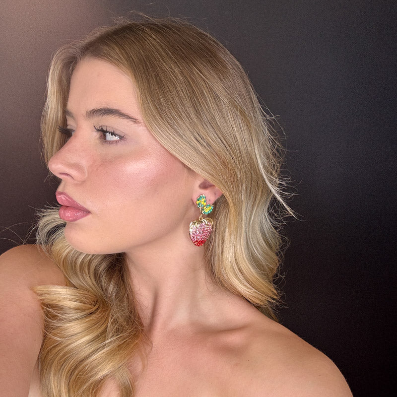 Palestro Milano Orecchini Fragole di bosco di zirconi