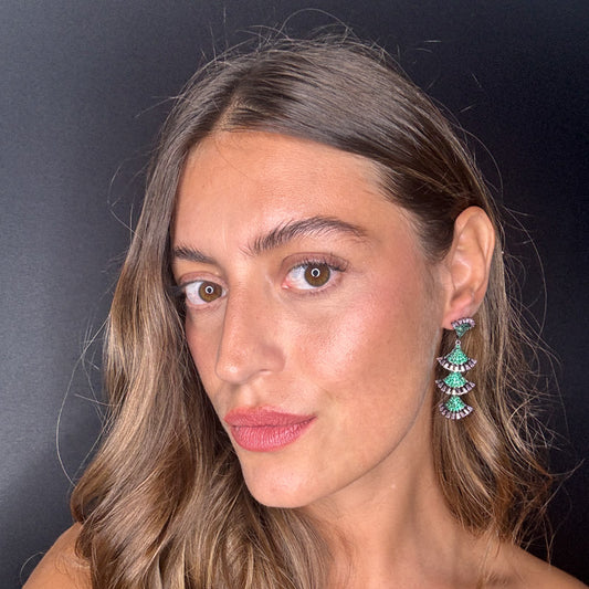 Palestro Milano Orecchini Frange di pavè