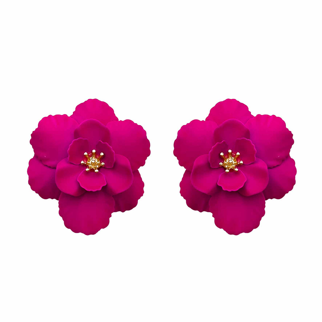 Palestro Milano Orecchini Fucsia Camelia Big