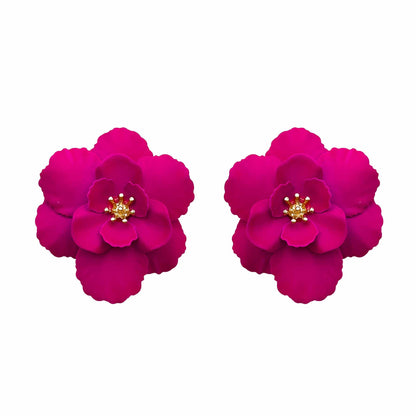 Palestro Milano Orecchini Fucsia Camelia Big