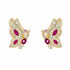 Palestro Milano Orecchini Fucsia Farfalle con Zirconi
