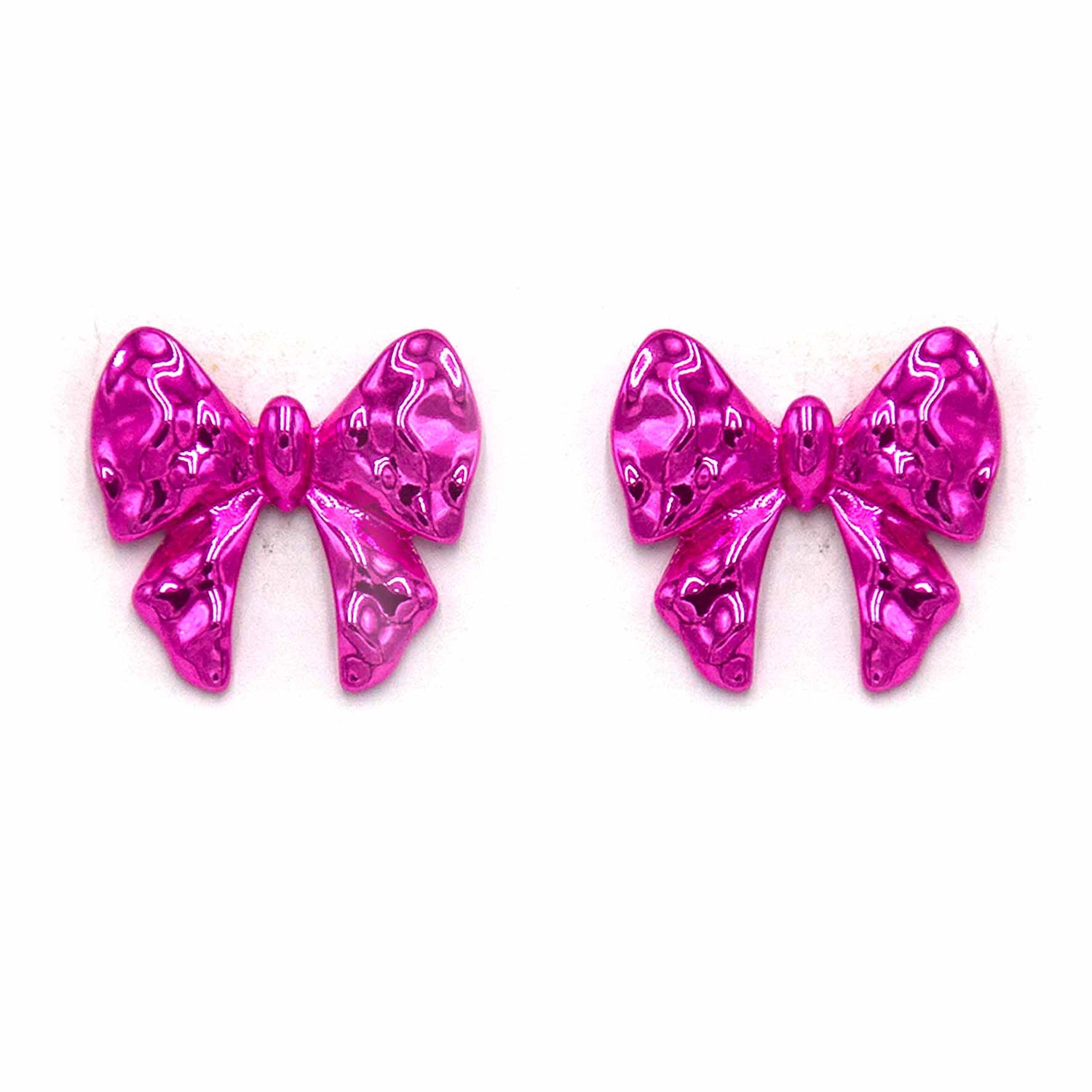 Palestro Milano Orecchini Fucsia Fiocchetti cromati